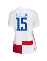 Kroatia Mario Pasalic #15 Hjemmedrakt Dame EM 2024 Korte ermer